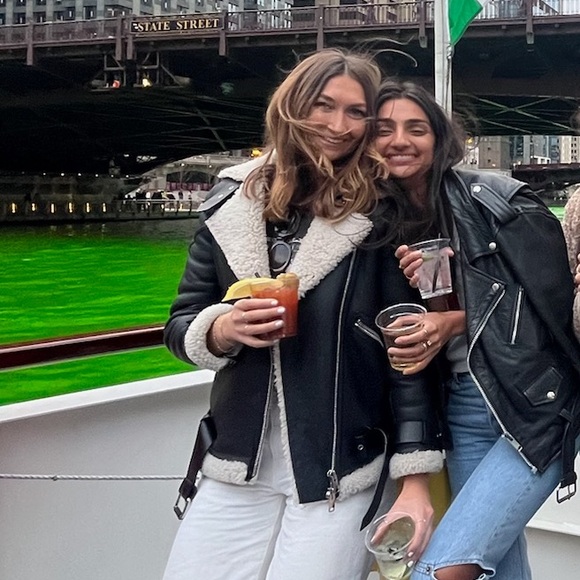 All saints leather and fur coat. Size XS - Picture 4 of 4